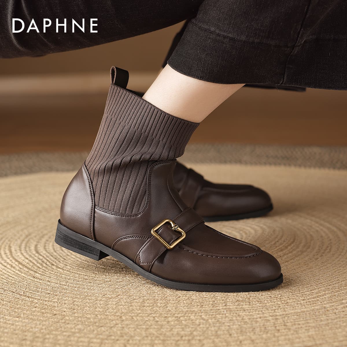 Сапоги DAPHNE Женские ботильоны из синтетической кожи - изображение 4