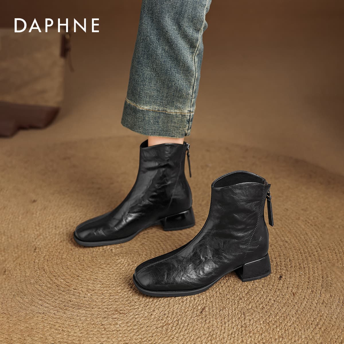 Сапоги DAPHNE Ботильоны Черный Женские - изображение 8