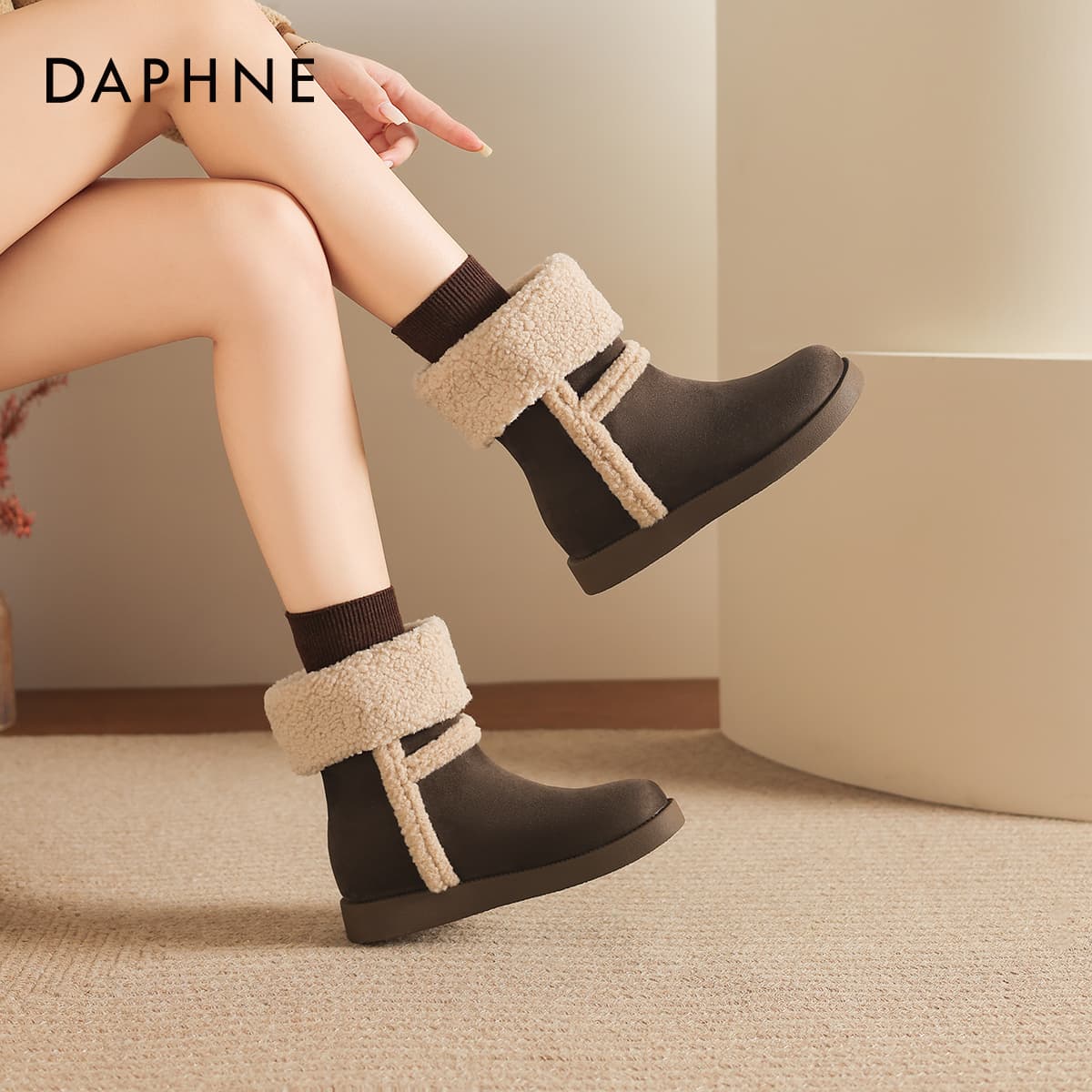Ботинки зимние Daphne 24,5cm Сноубутсы Женские - изображение 3
