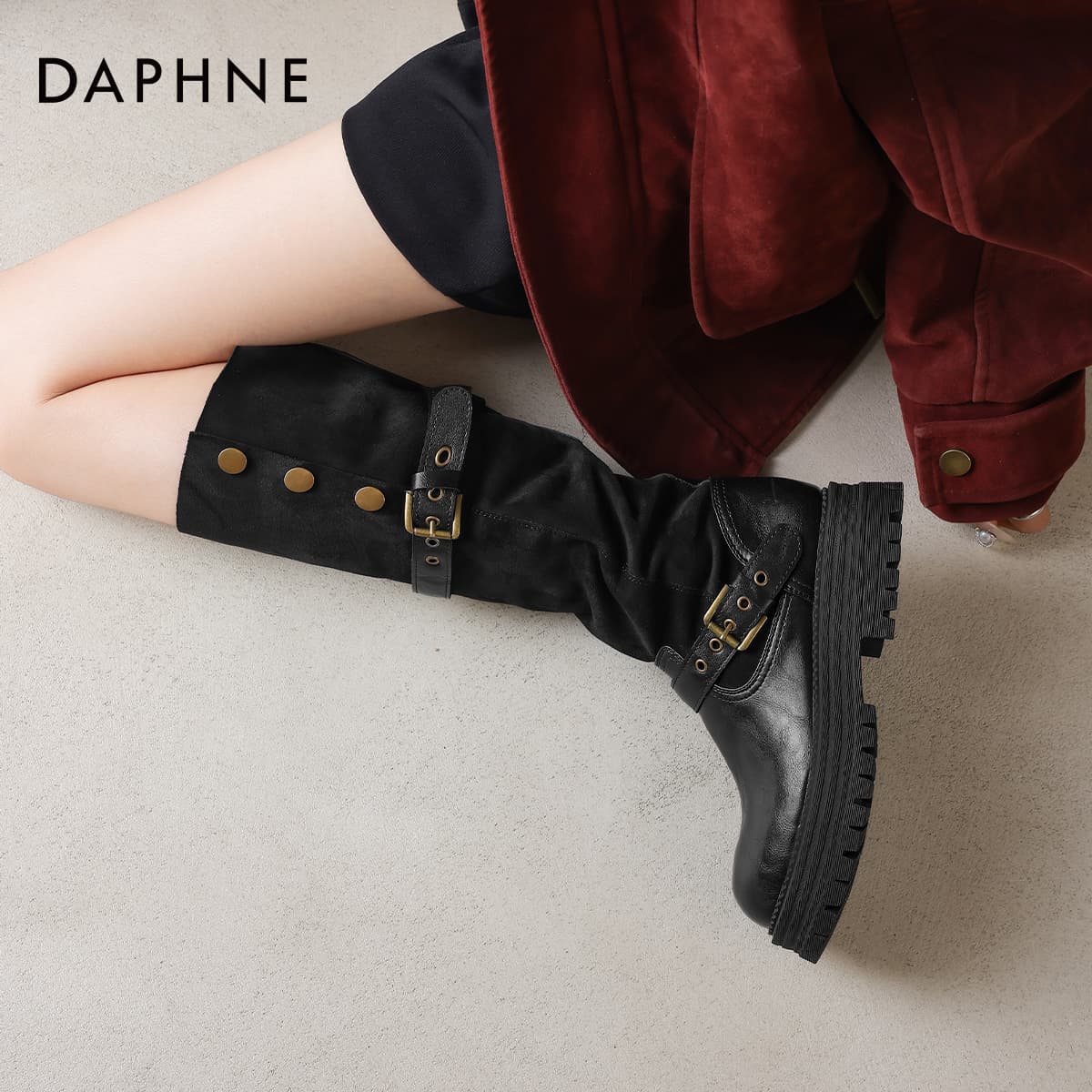 Ботинки DAPHNE Женские сапоги до колена - изображение 4