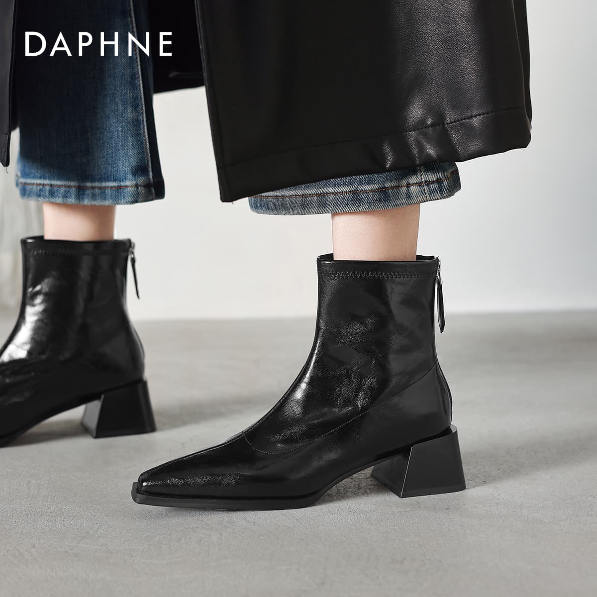 Сапоги Daphne Женские ботильоны из синтетической кожи - изображение 7