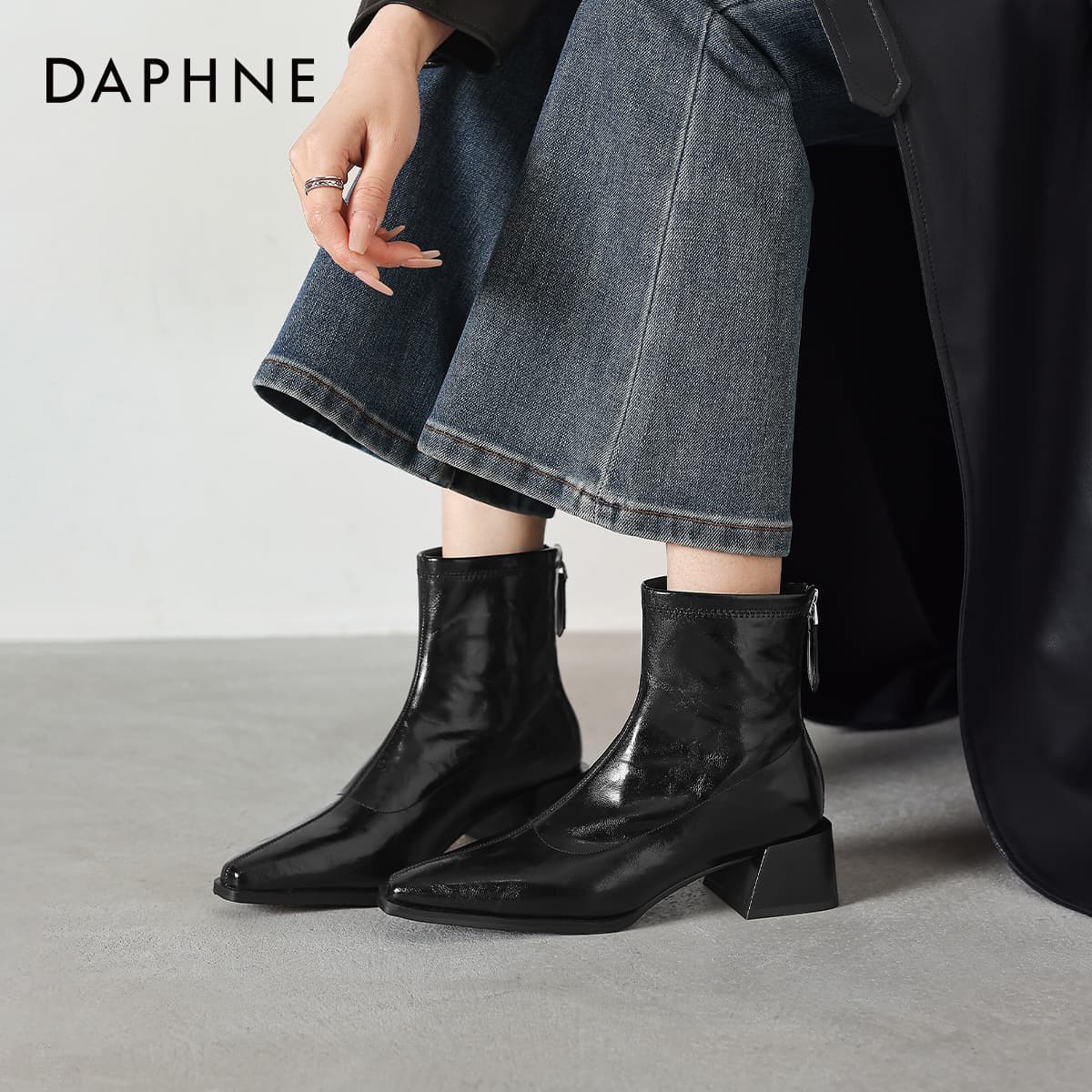 Сапоги Daphne Женские ботильоны из синтетической кожи - изображение 3