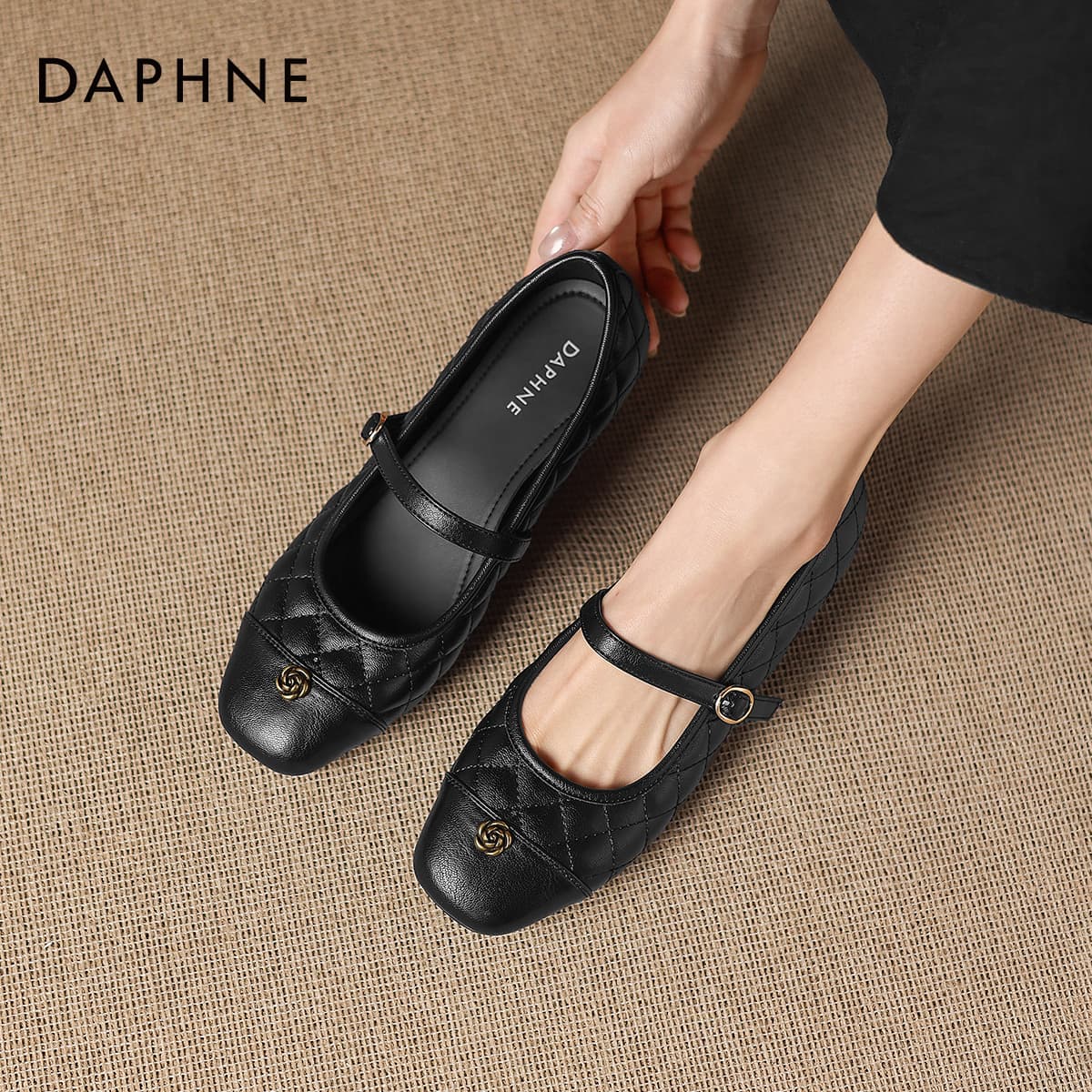 DAPHNE Синтетическая кожа Квадратный каблук Туфли Мэри Джейн Женские - изображение 7