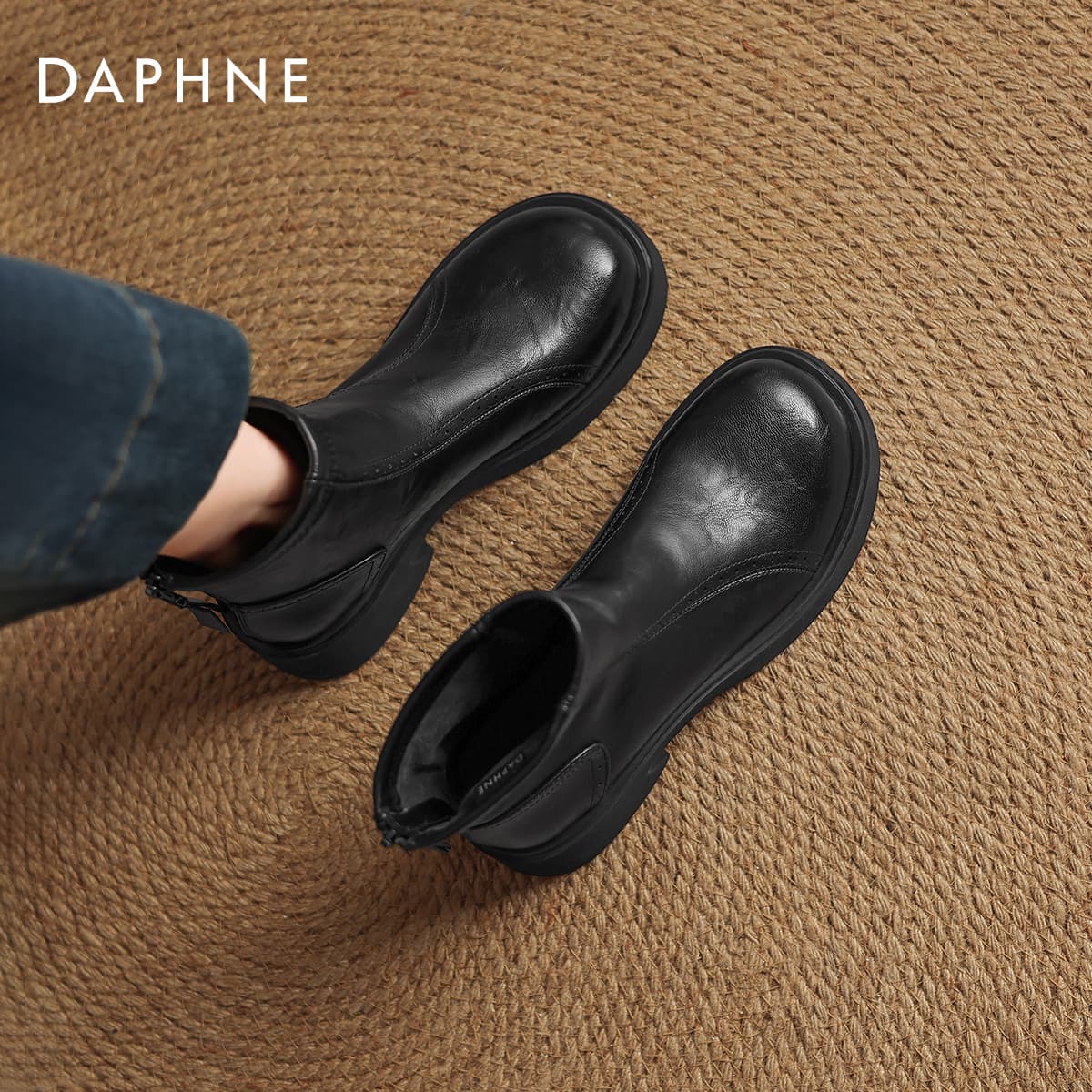 Сапоги DAPHNE Ботильоны Черный Женские - изображение 6
