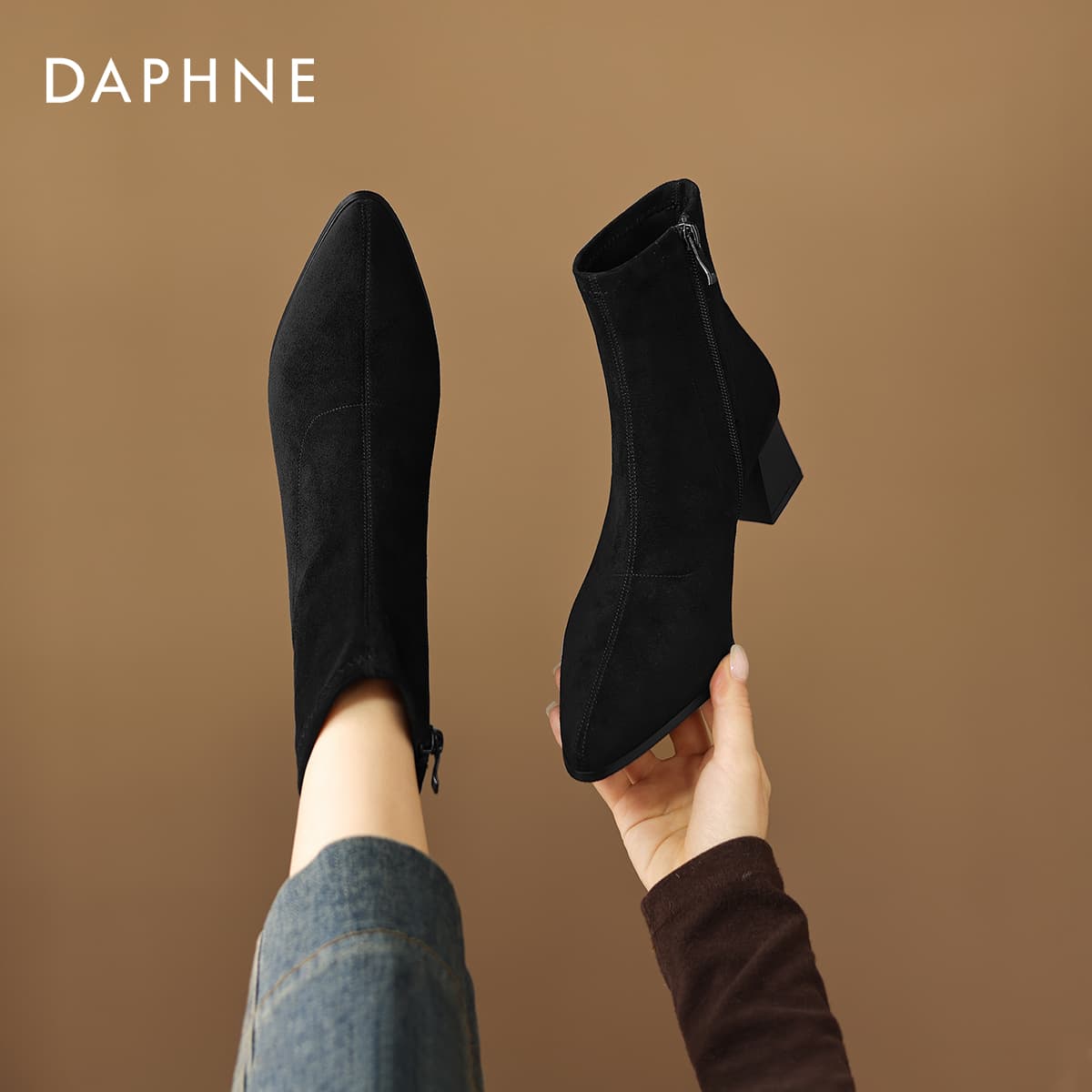 Сапоги Daphne Ткань Женские ботильоны - изображение 13