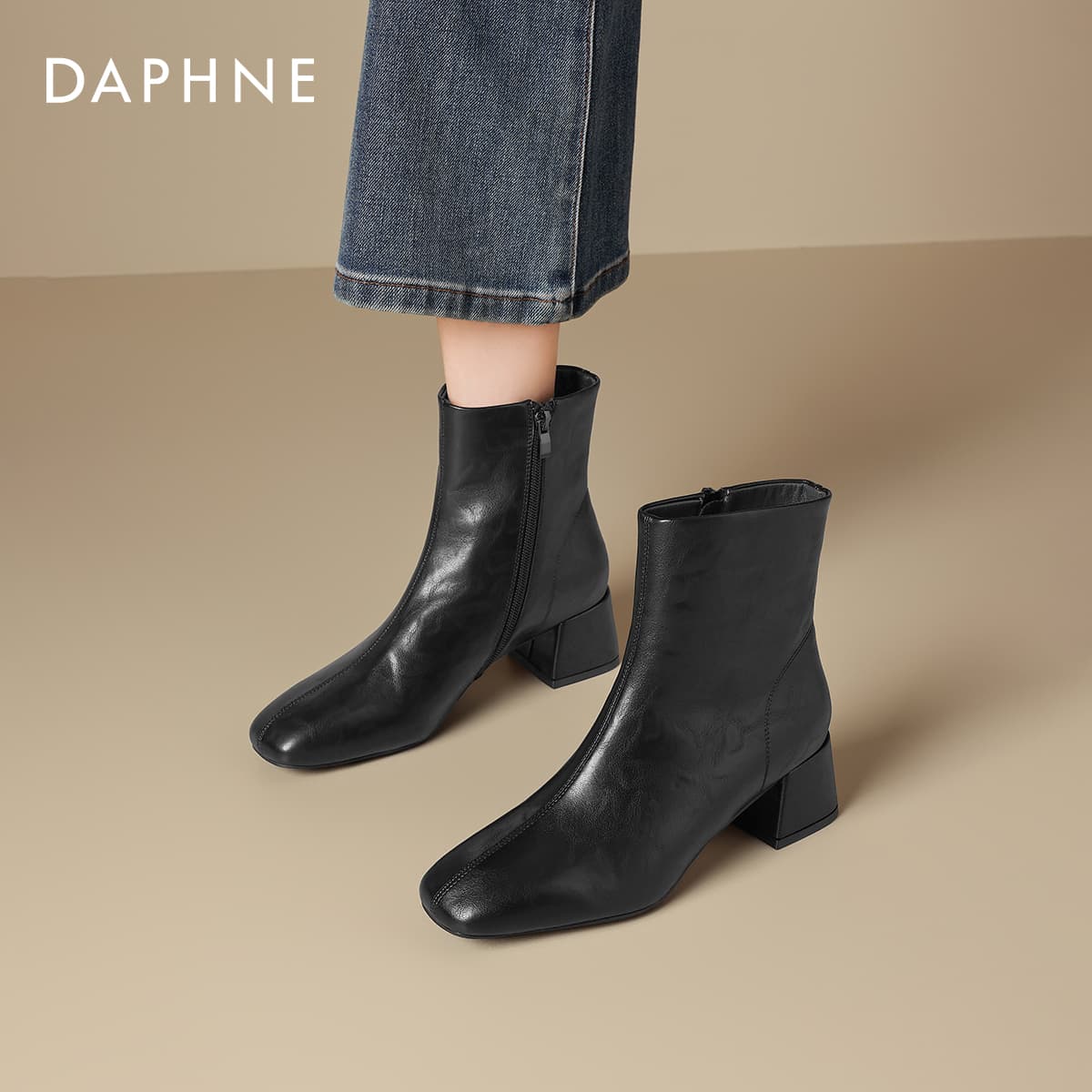 Сапоги DAPHNE Ботильоны Черный Женские - изображение 7