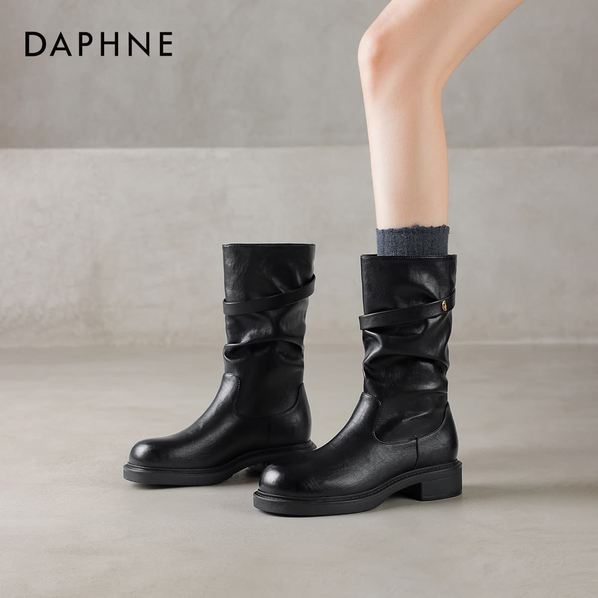 Сапоги DAPHNE Женские ботильоны из синтетической кожи - изображение 7