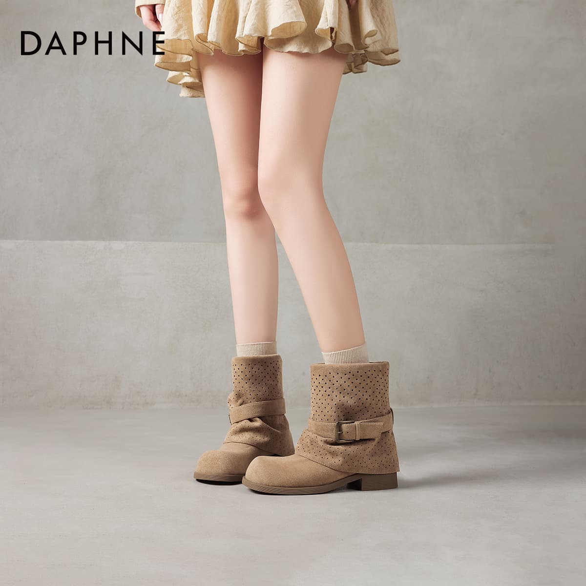 Сапоги DAPHNE Ботильоны High Топ Абрикос Женские - изображение 8