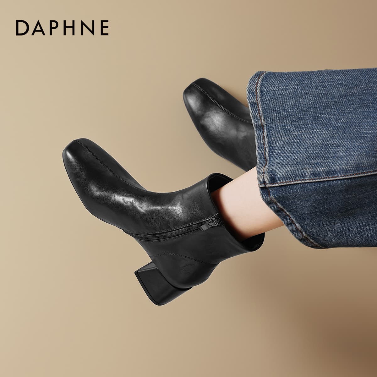 Сапоги DAPHNE Ботильоны Черный Женские - изображение 6