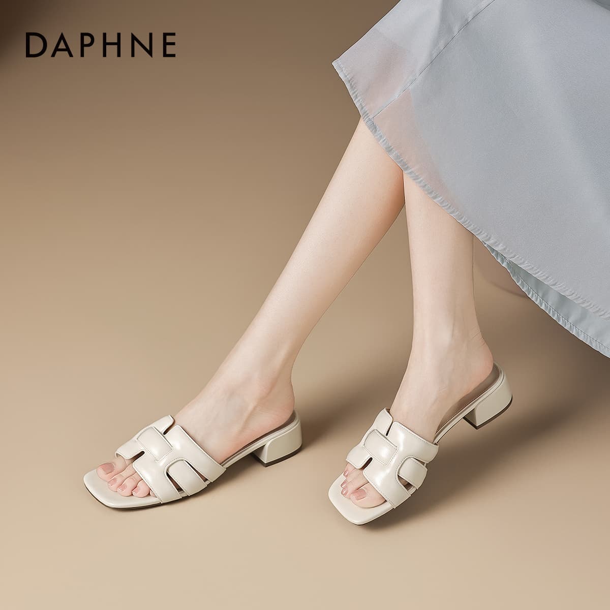 Шлёпанцы DAPHNE Синтетическая кожа Одиночные Шнуровые Сандалии Женские - изображение 7