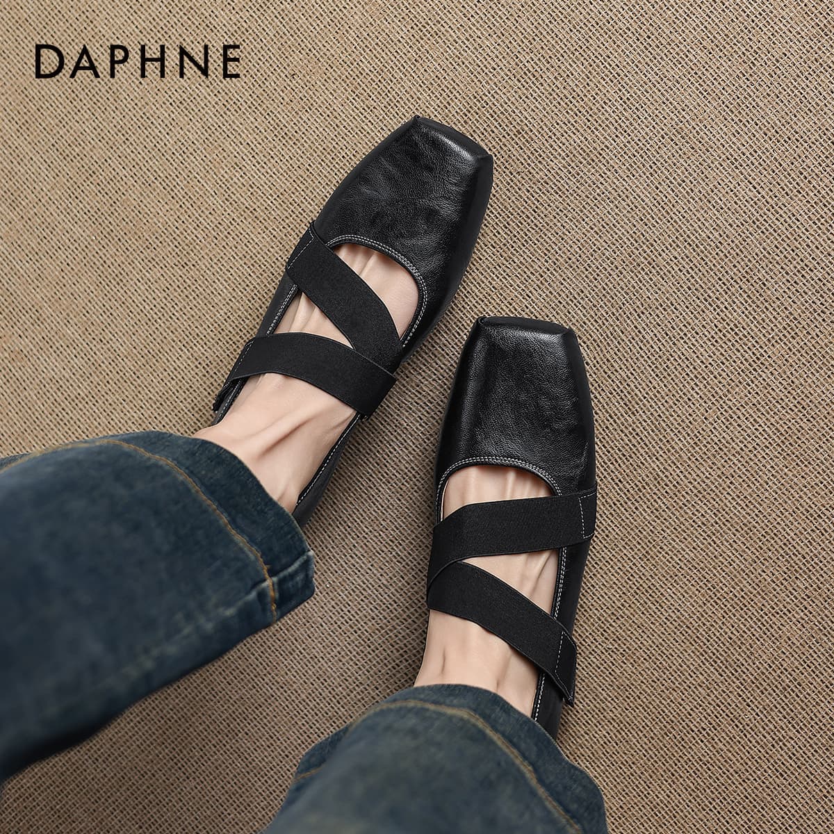 DAPHNE Синтетическая кожа тонкие и без объема туфли Мэри Джейн женские - изображение 5
