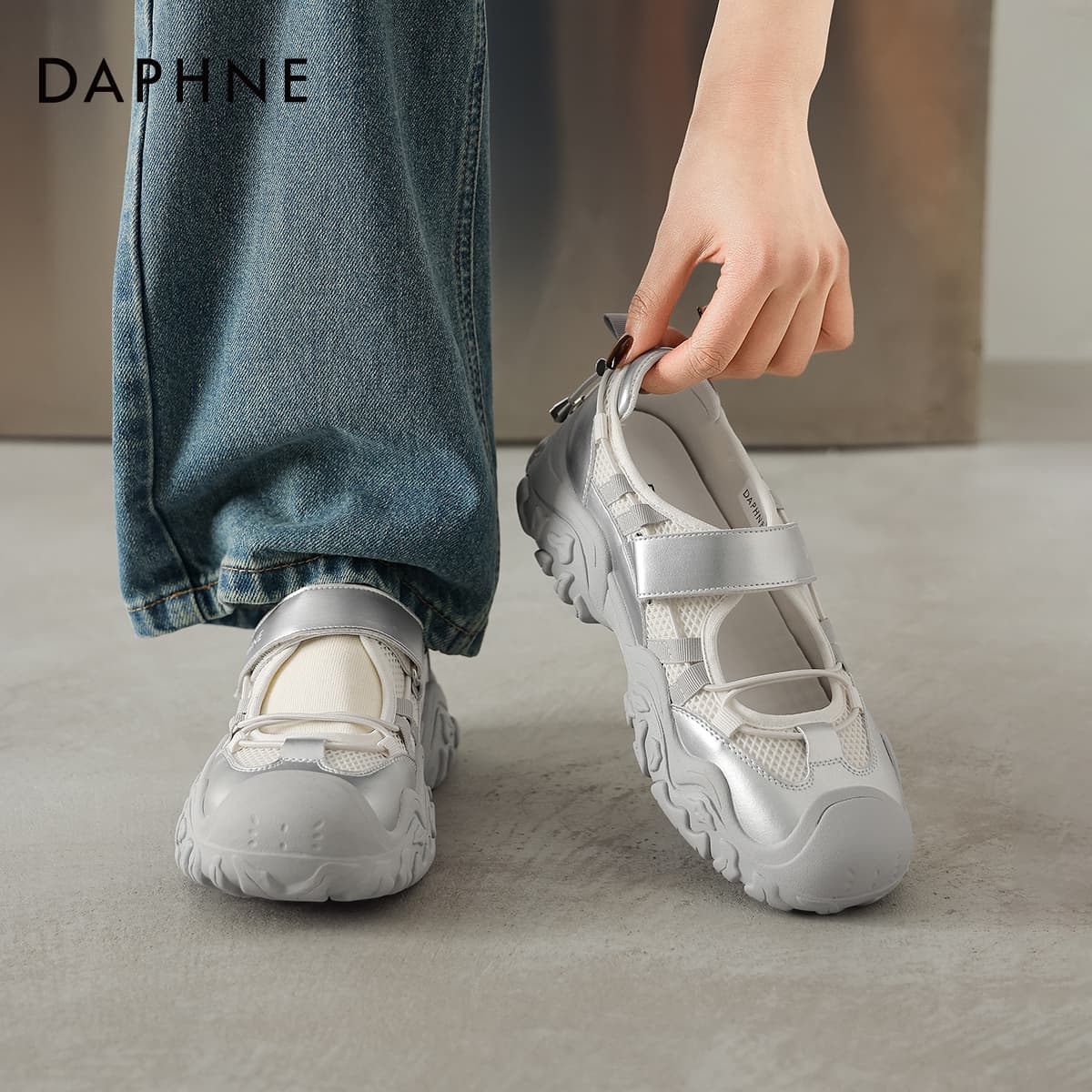 Кроссовки DAPHNE Синтетическая кожа текстиль Низкий топ Повседневная обувь Женская - изображение 4