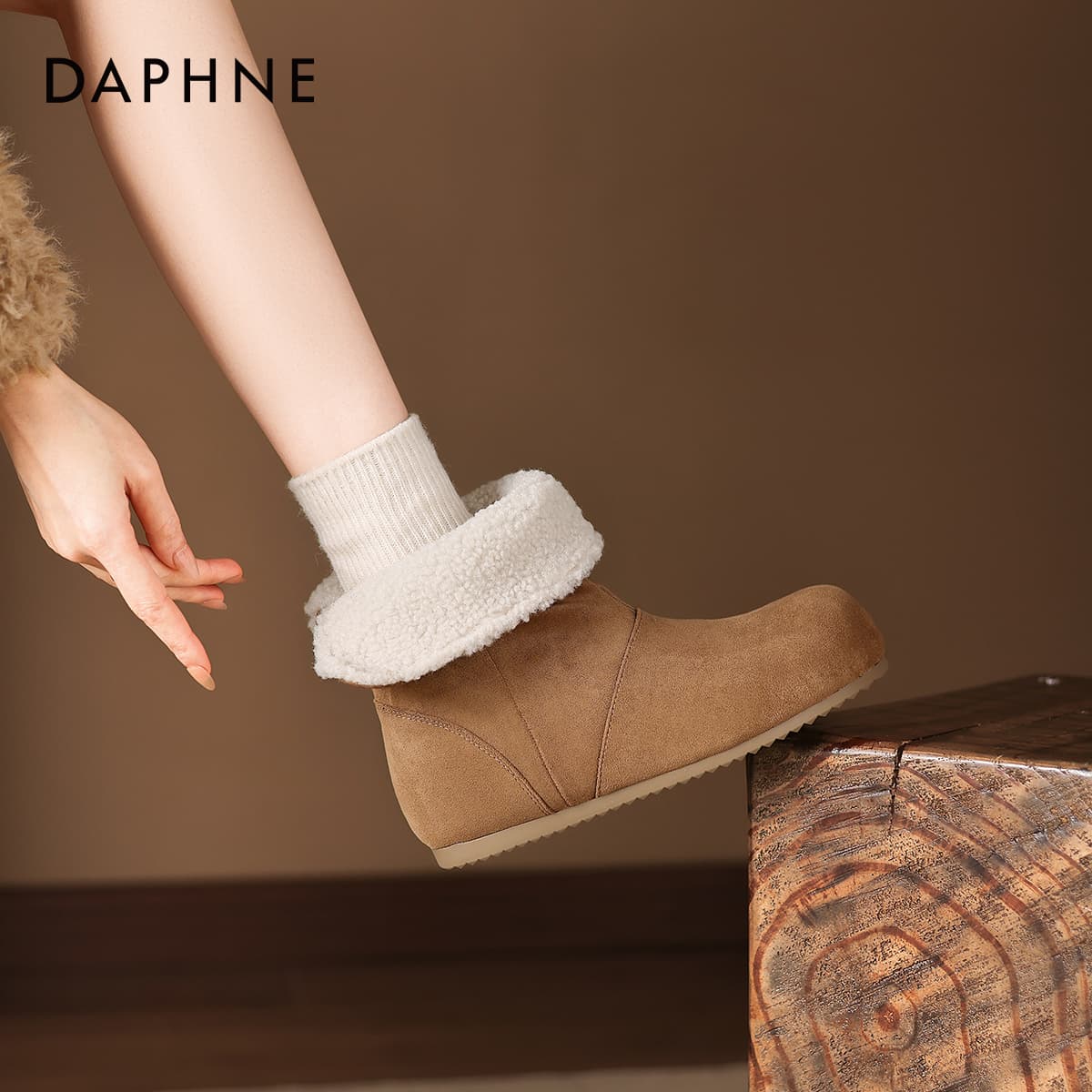 Ботинки зимние Daphne Ткань 20,5 см Сноубутсы Женские - изображение 4