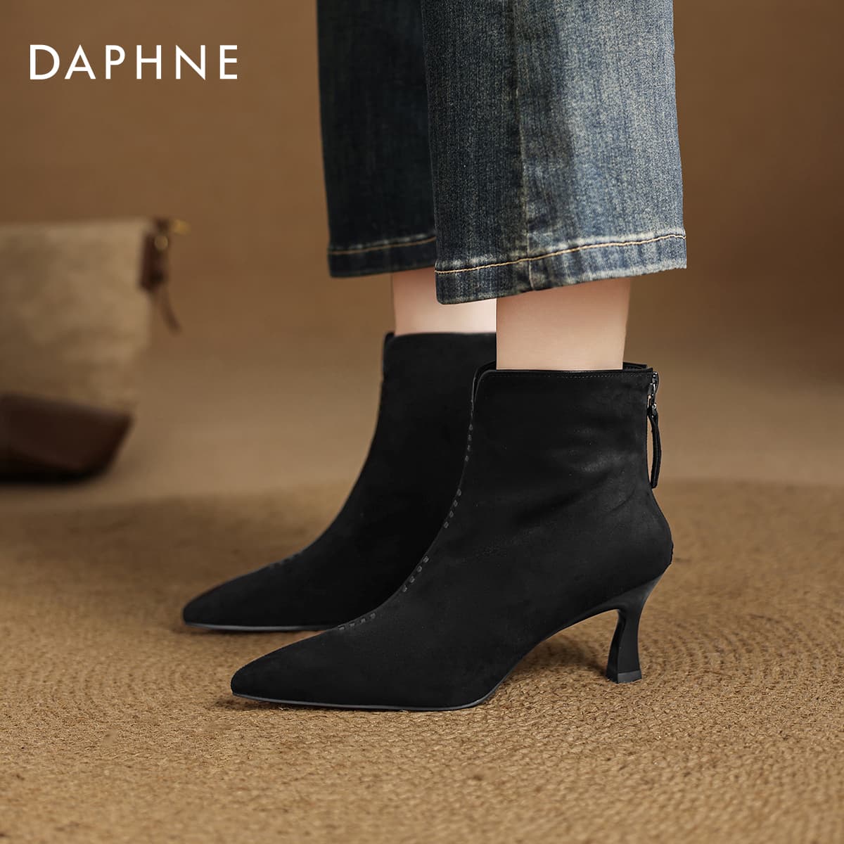Сапоги DAPHNE Ботильоны Черный Женские - изображение 6