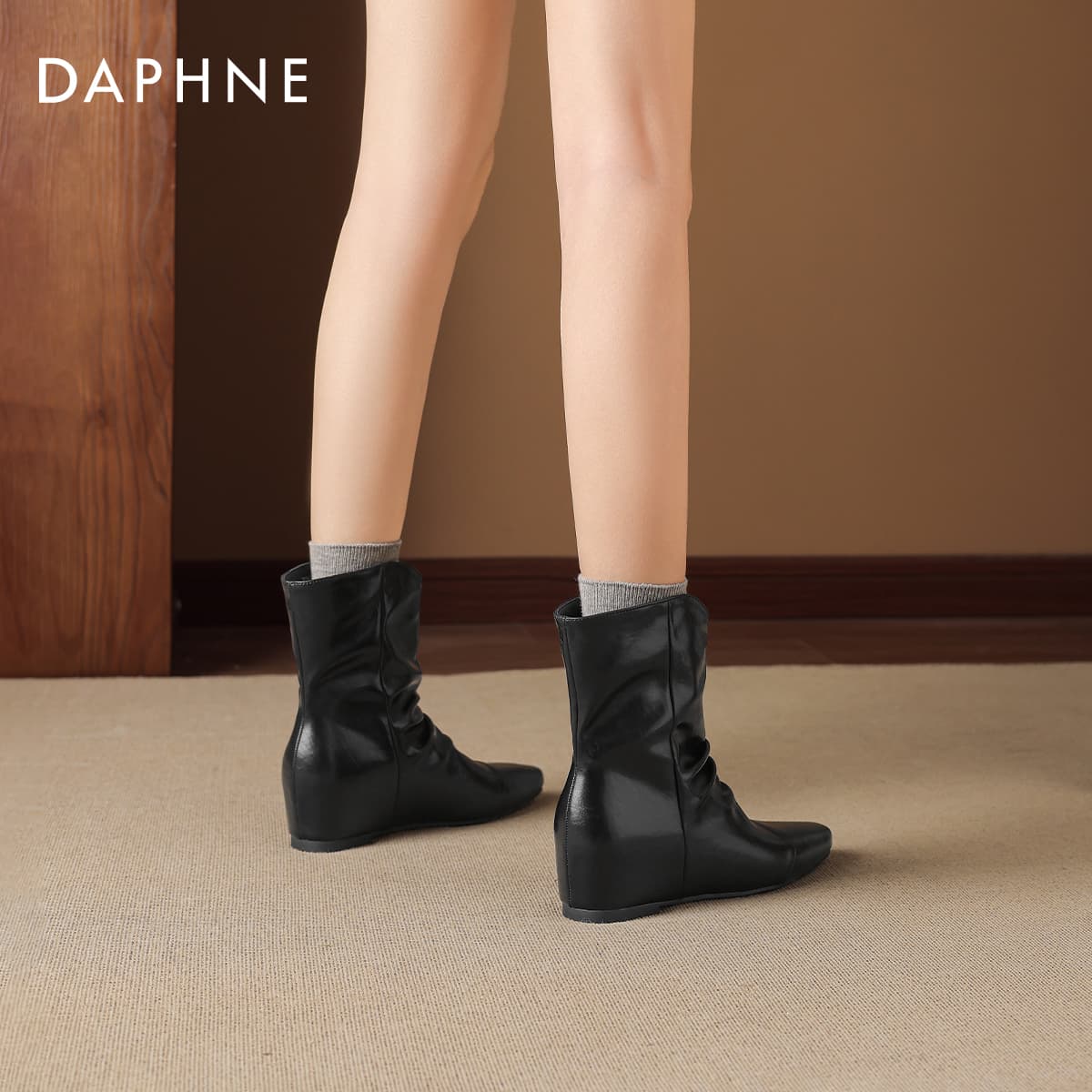 Сапоги DAPHNE Ботильоны Черный Женские - изображение 6