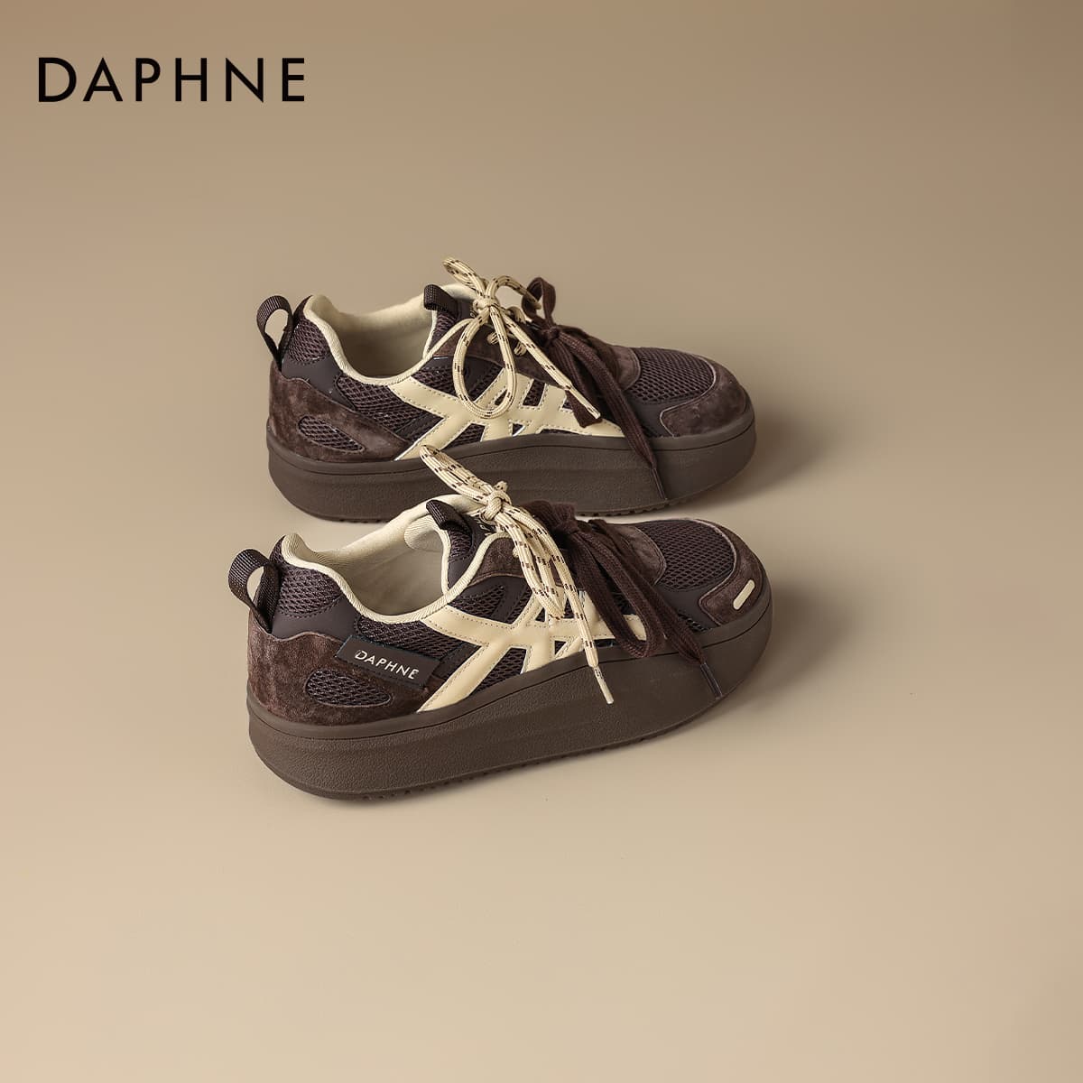 Кроссовки DAPHNE Кеды для скейтбординга Low Топ Кофе Женские - изображение 7