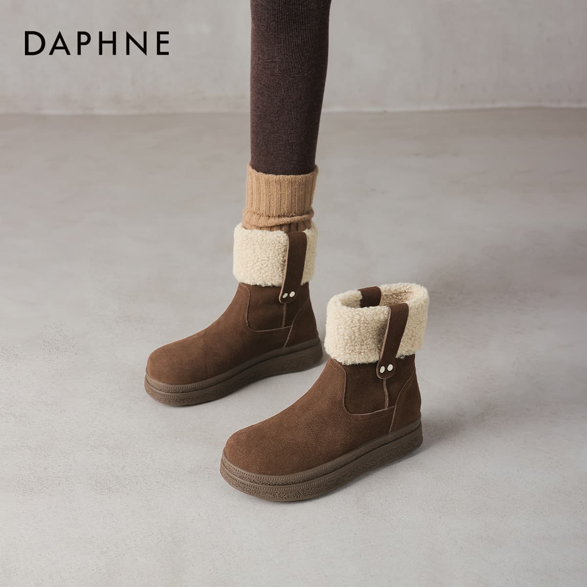 Ботинки зимние Daphne Спилок коровья 15 см Сноубутсы Женские - изображение 6
