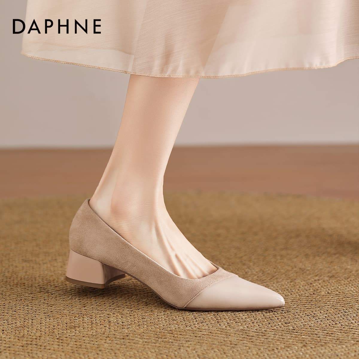 Туфли DAPHNE Высокие каблуки Нежно-розовый Женский - изображение 4