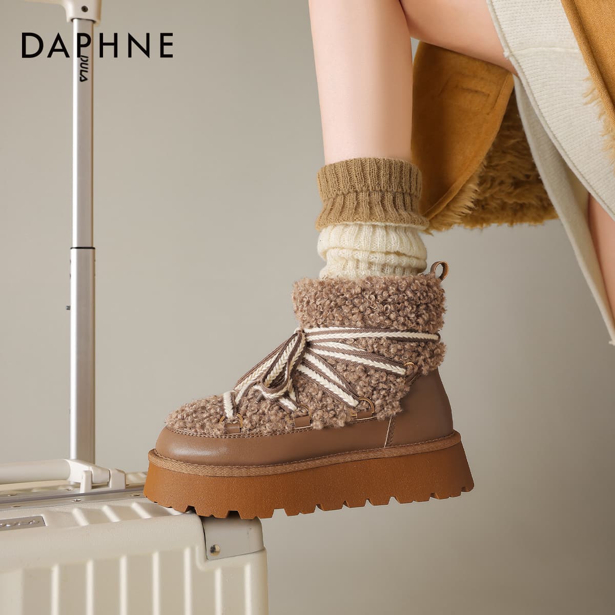 Ботинки зимние DAPHNE Фея Остров Комплект Cloud Collection Маленький Бедро Утолщенный и с флисовой подкладкой Термический 13 см - изображение 7