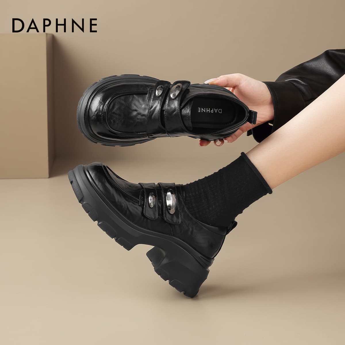Лоферы DAPHNE Лоферы Low Топ Черный Женские - изображение 7