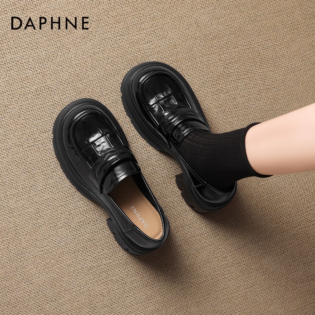 Лоферы DAPHNE Лоферы Low Топ Черный Женские - изображение 5