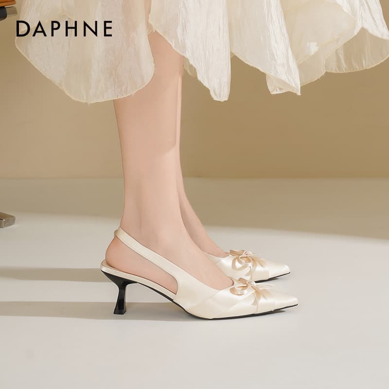 Туфли Daphne Ткань Высокие Каблуки Сандалии Женские - изображение 5