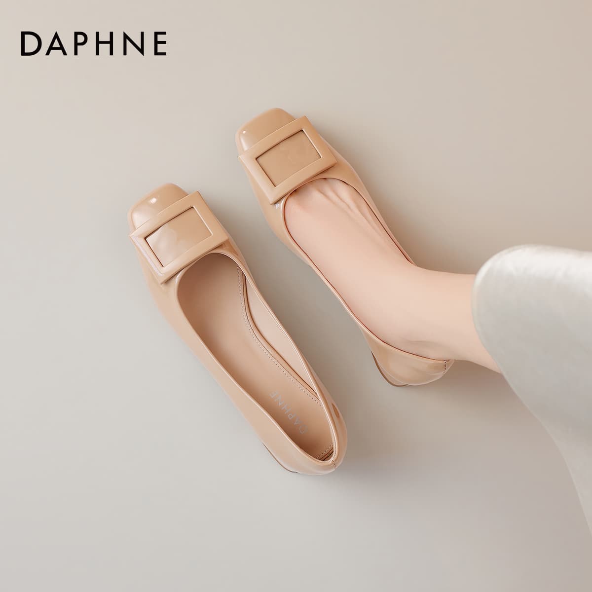 Тапочки DAPHNE Женские Повседневный Обувь без подкладки Телесный Женские - изображение 4