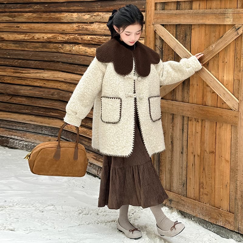 PIERRE CARDIN Абрикос Kids Шерстяное пальто - изображение 2
