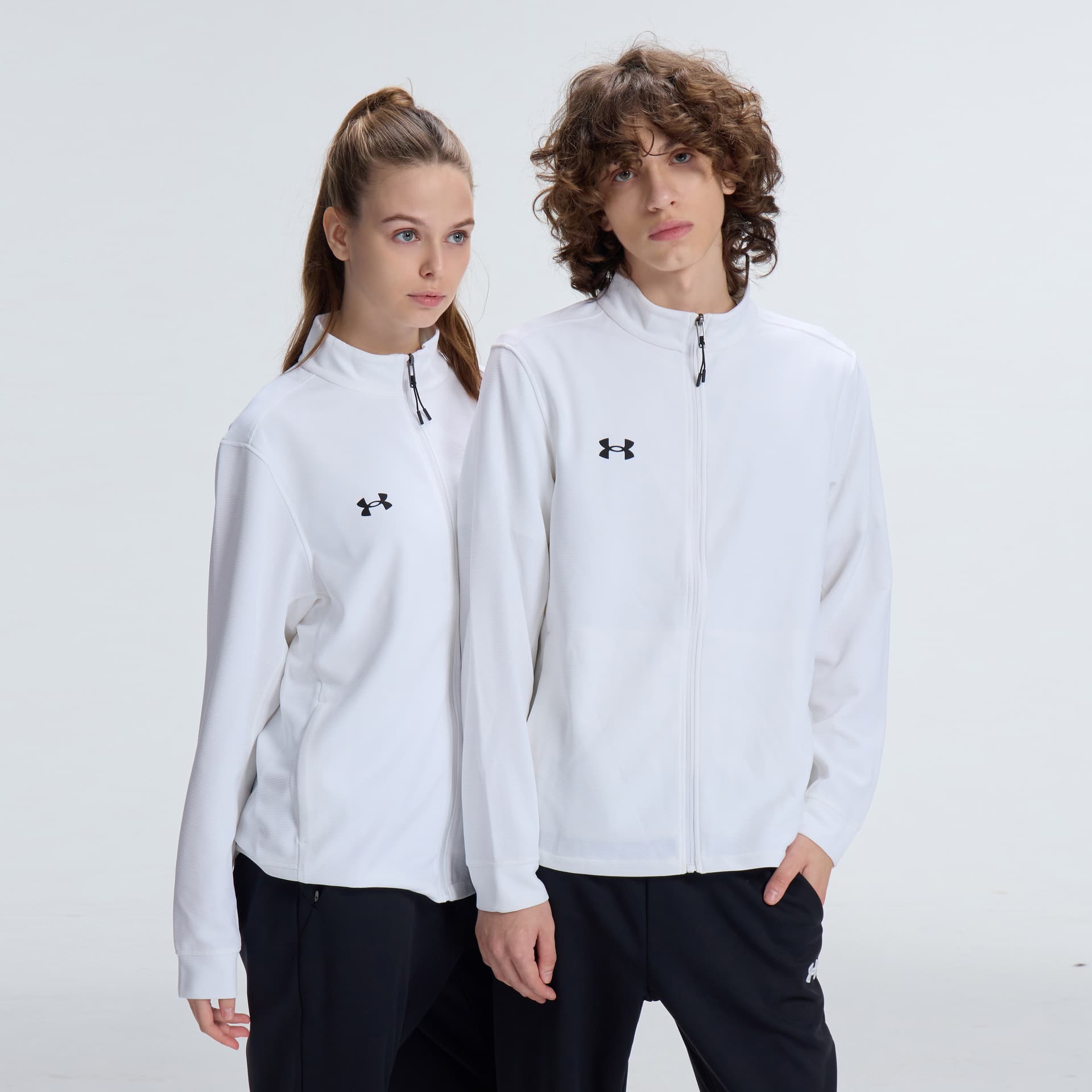 Куртка Under Armour Unstoppable Трикотажная ткань Воротник-стойка Куртка Унисекс Белый - изображение 6