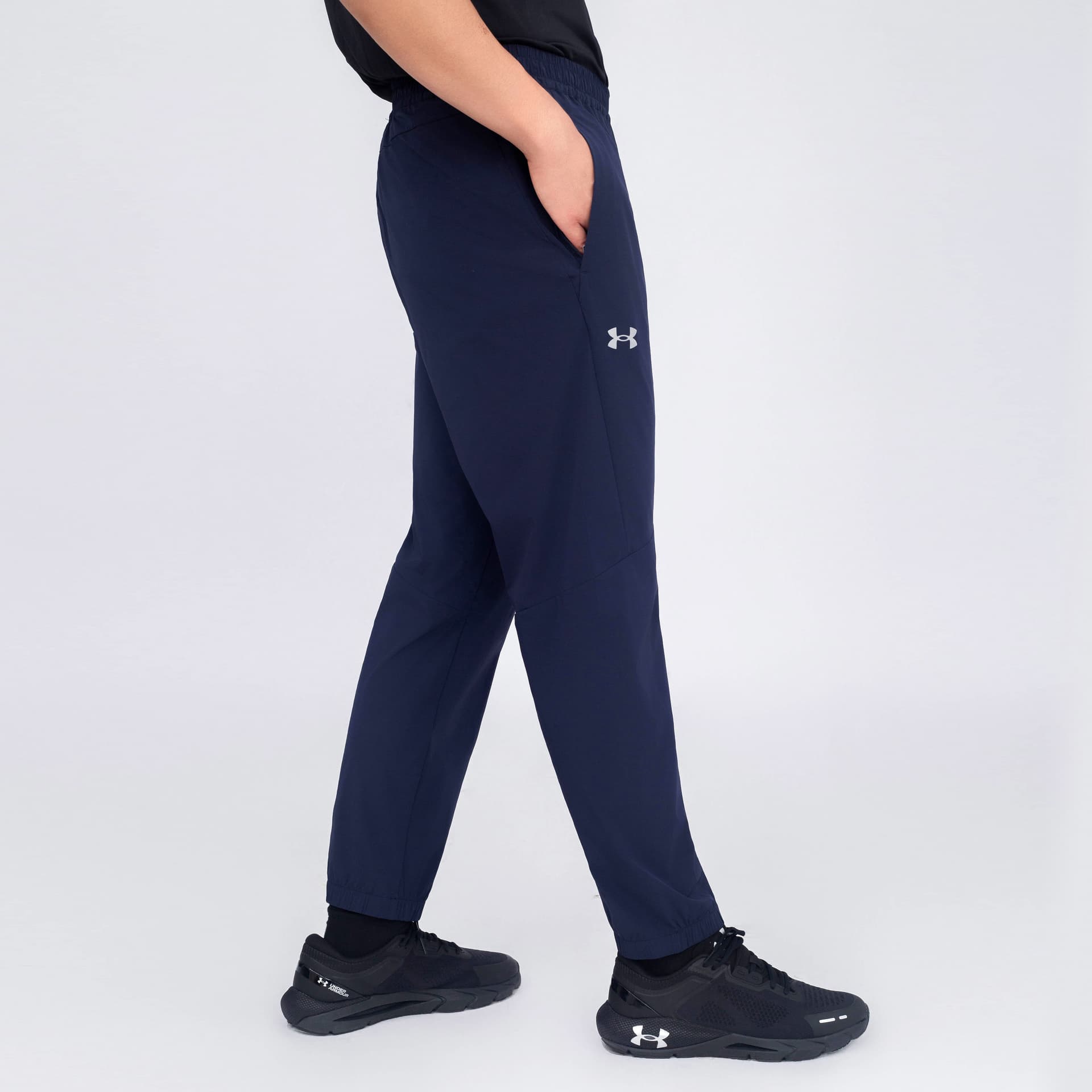 Штаны Under Armour Спортивные трикотажные брюки Унисекс Темно-синий - изображение 7