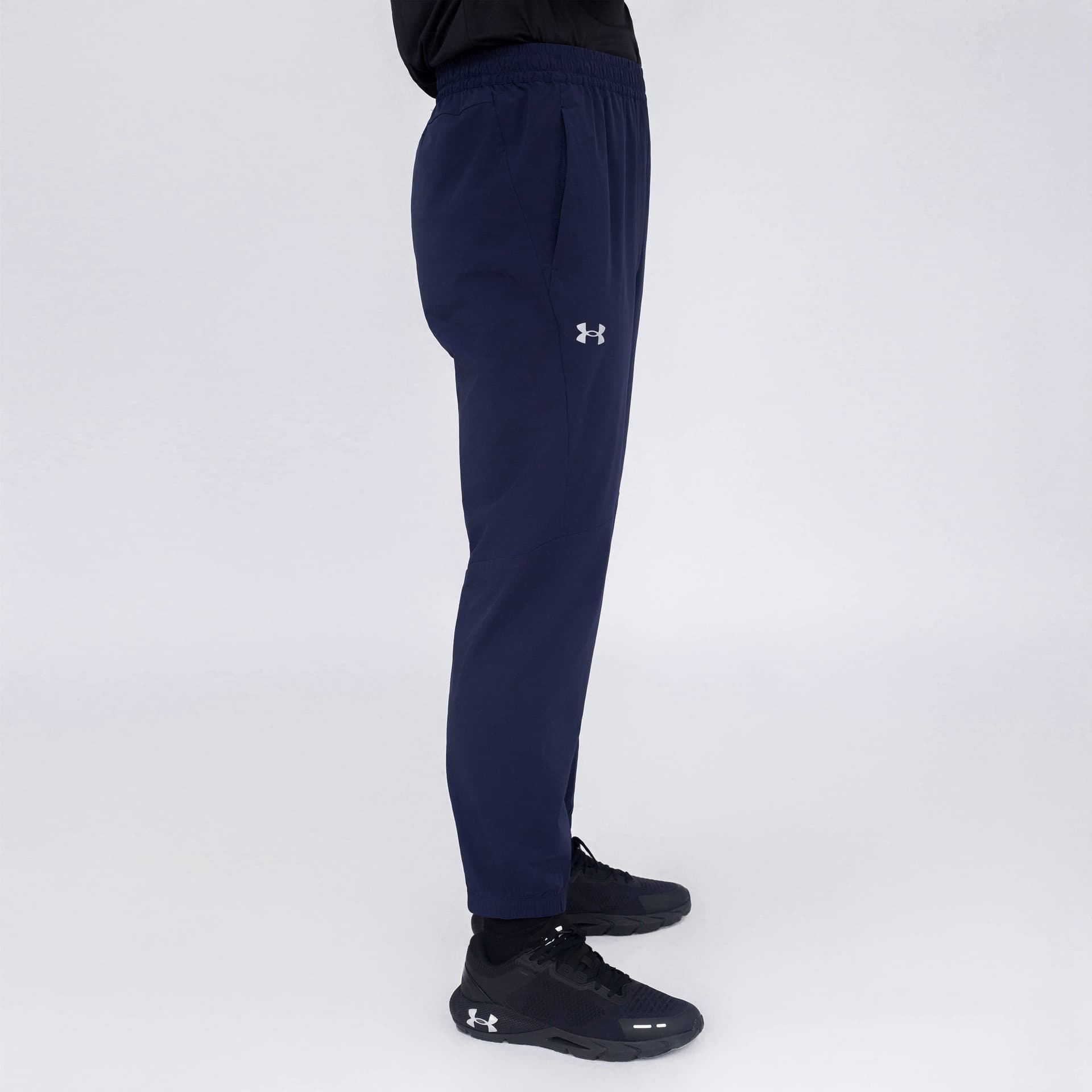 Штаны Under Armour Спортивные трикотажные брюки Унисекс Темно-синий - изображение 6