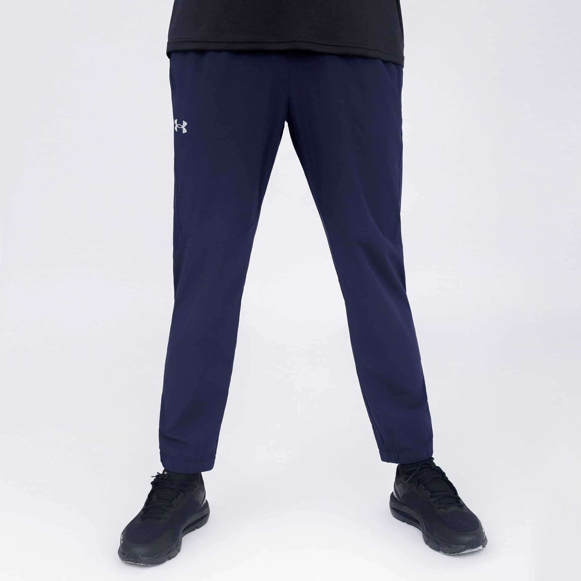 Штаны Under Armour Спортивные трикотажные брюки Унисекс Темно-синий - изображение 4