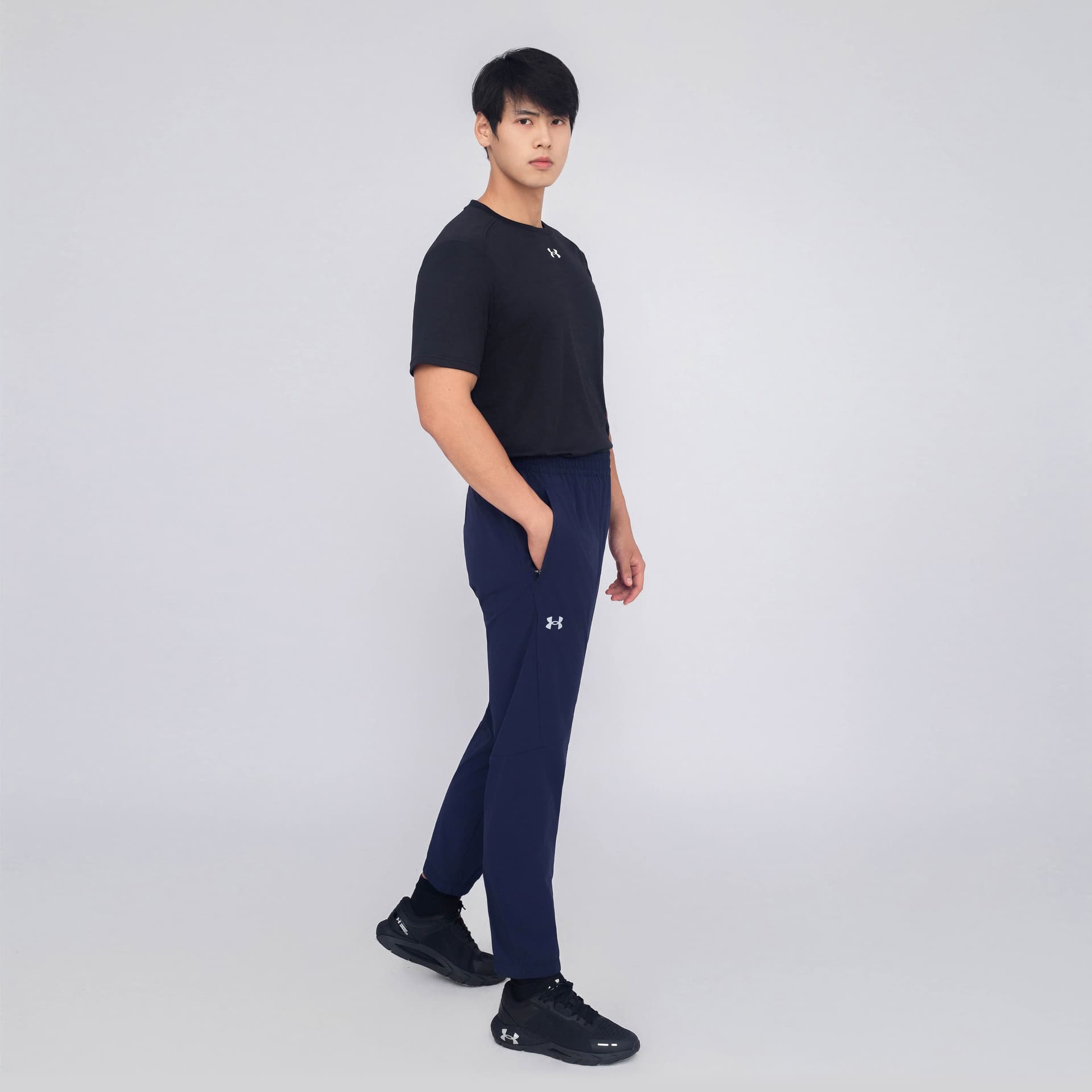 Штаны Under Armour Спортивные трикотажные брюки Унисекс Темно-синий - изображение 8