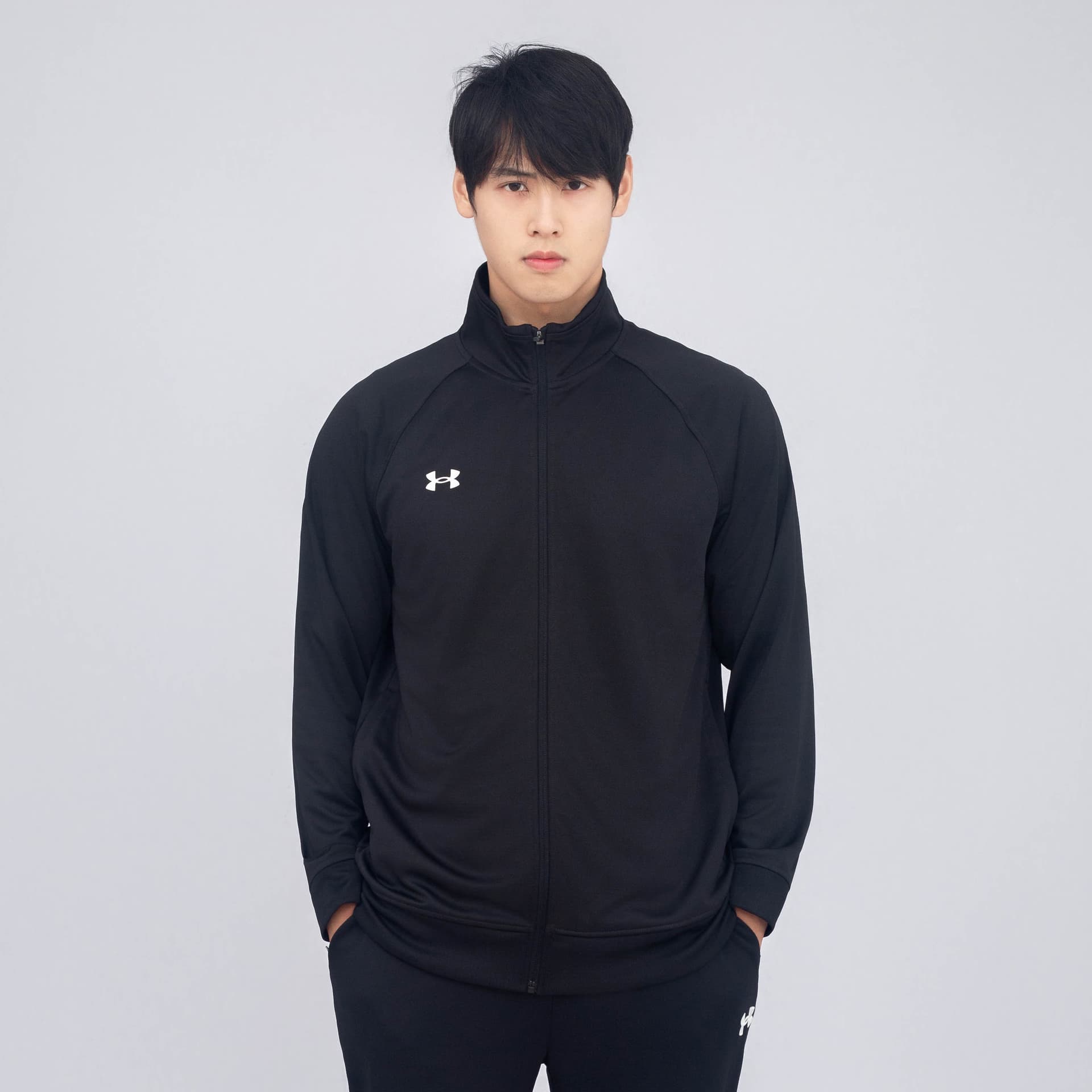 Куртка Under Armour Воротник-стойка Ветрозащитная Куртка Мужская Черная - изображение 3