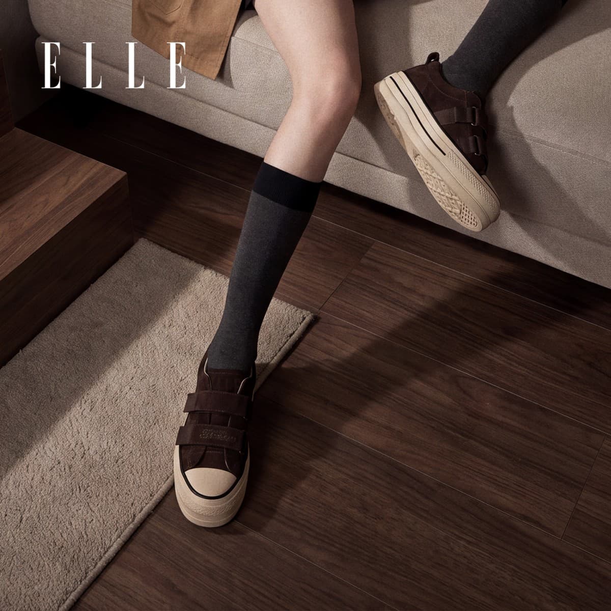 Кроссовки ELLE Кеды для скейтбординга Low Топ Женские - изображение 4