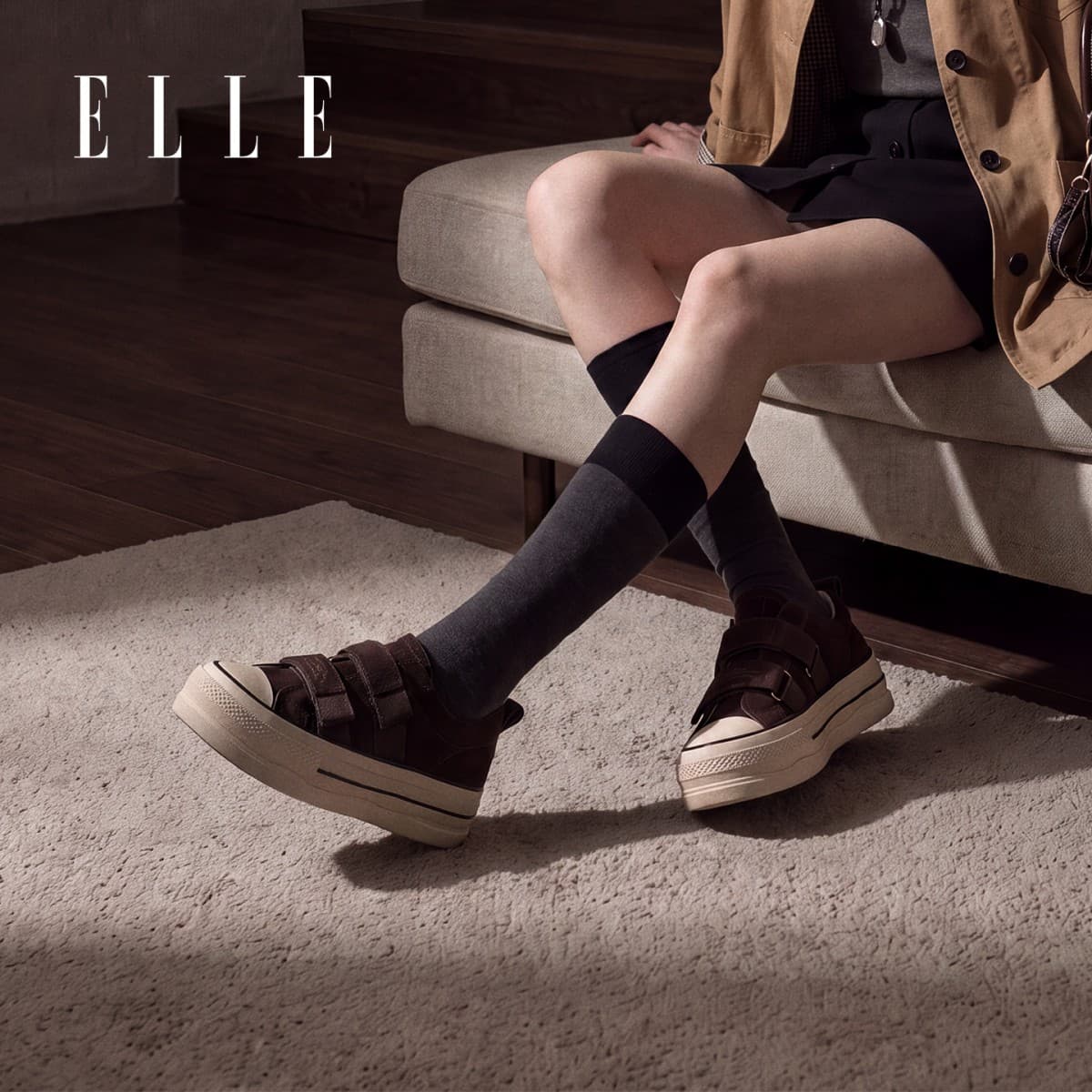 Кроссовки ELLE Кеды для скейтбординга Low Топ Женские - изображение 3