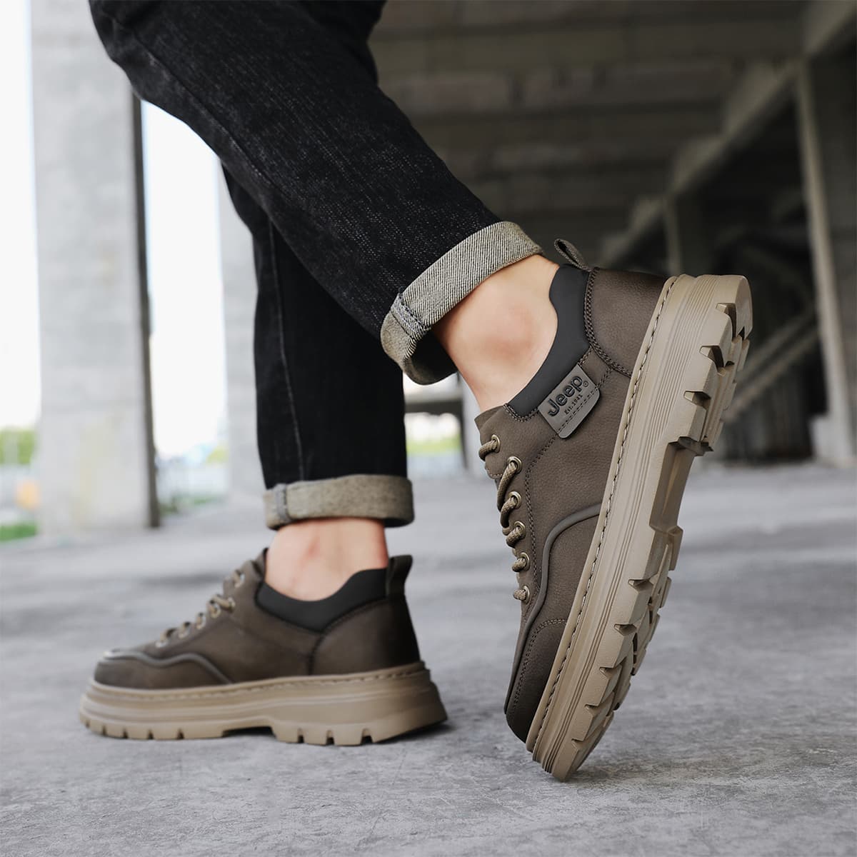Кроссовки Jeep Fashion Sports Collection Синтетическая кожа Устойчивая к истиранию Легкий Увеличение высоты - изображение 6