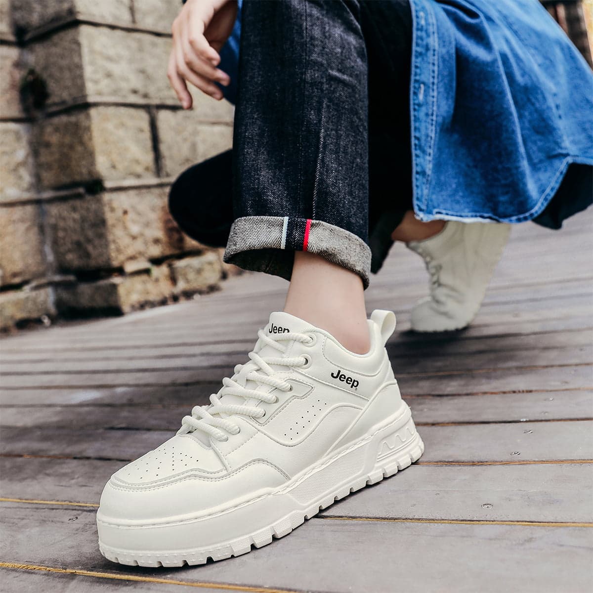 Кроссовки Jeep Fashion Sports Collection Низкий Топ Повседневная Обувь Мужская - изображение 8