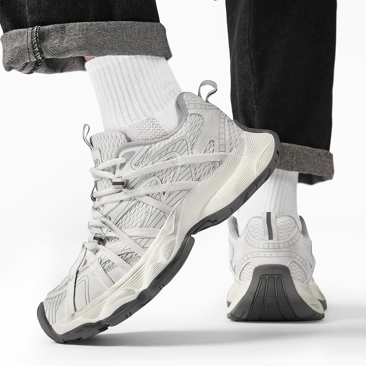 Кроссовки Jeep Star Shadow Амортизация Противоскользящие Устойчивые к истиранию Увеличение высоты Низкие кеды Мужские - изображение 14