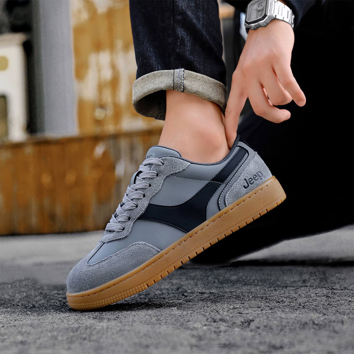 Кроссовки Jeep Fashion Sports Collection Легкий Низкий Топ Повседневная Обувь Мужская - изображение 7