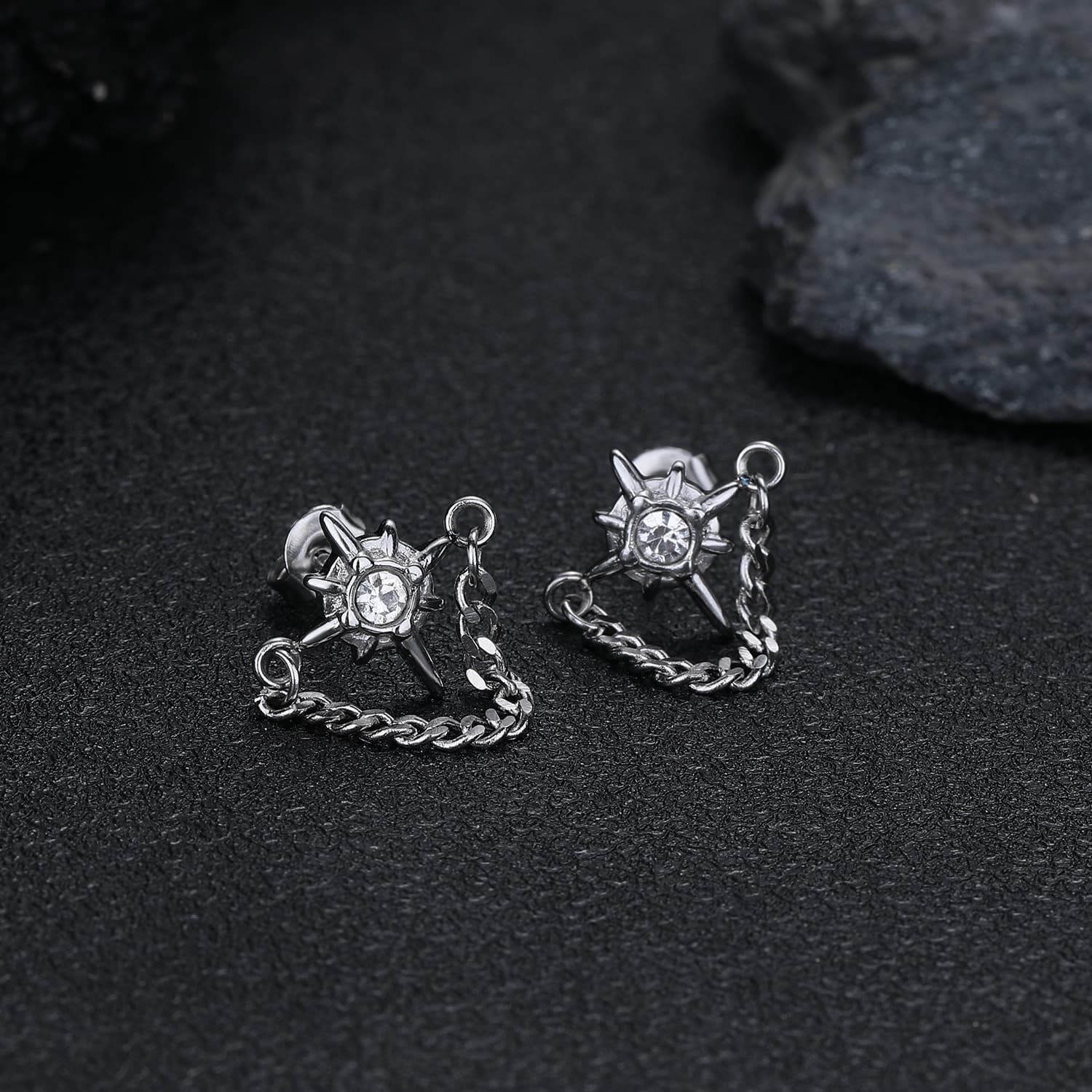 Серьги OWO Серьги-гвоздики из титанового стального сплава Унисекс - изображение 2