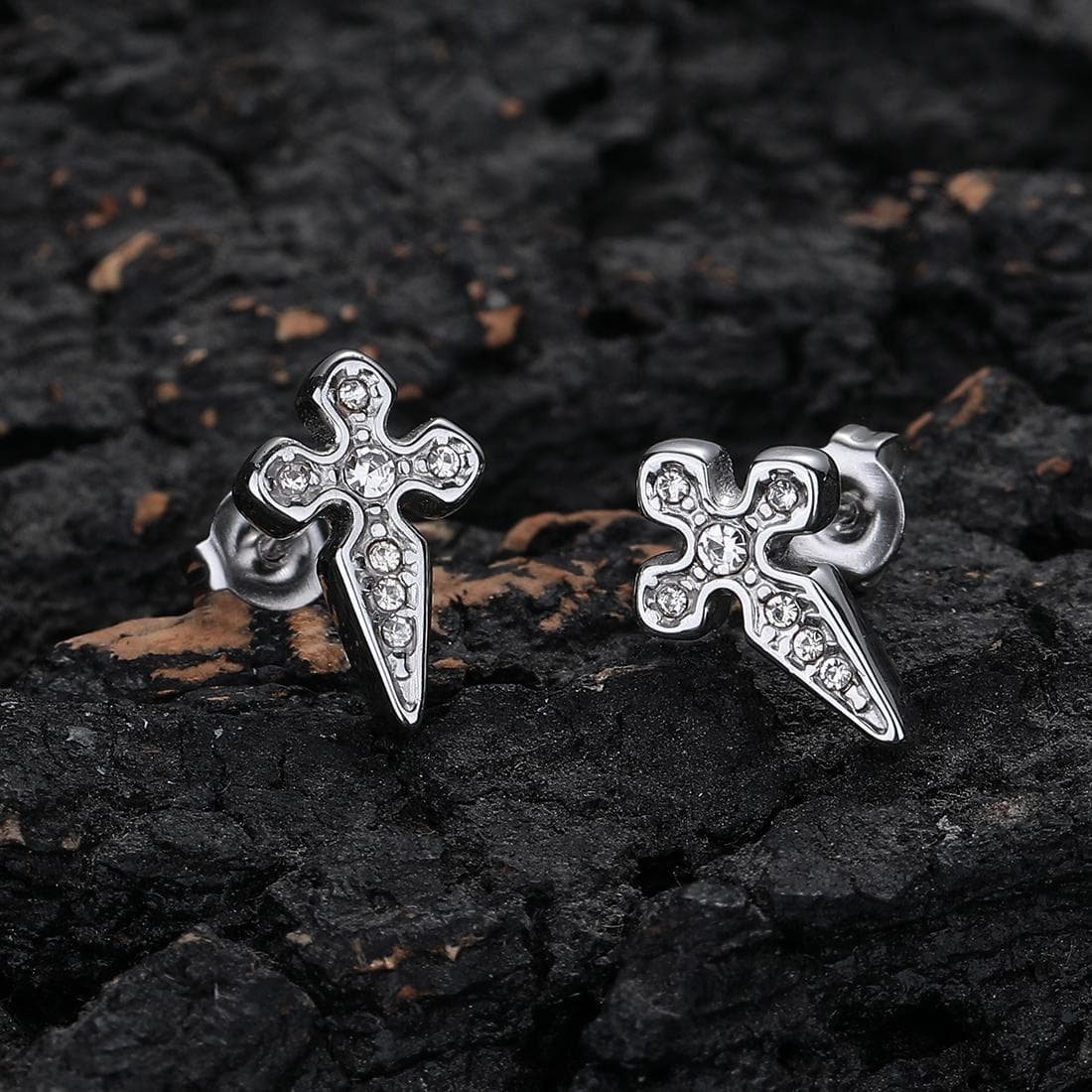 Серьги OWO Серьги-гвоздики из титанового стального сплава Унисекс - изображение 2