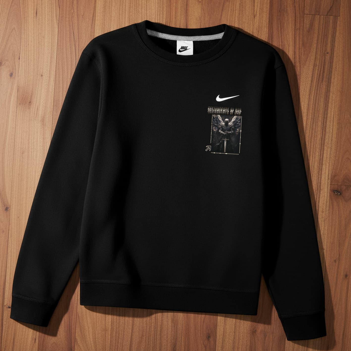 Кофта Nike Ichiki Isshoku Battle Angel III Crewneck Sweatshirt Black - изображение 7