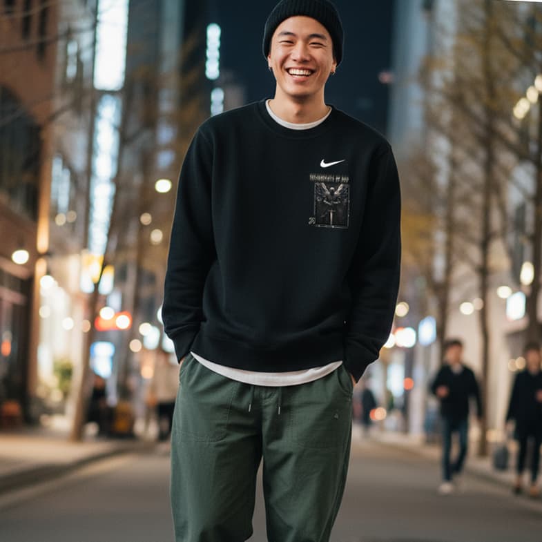 Кофта Nike Ichiki Isshoku Battle Angel III Crewneck Sweatshirt Black - изображение 4