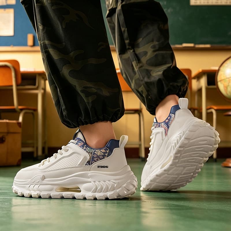 Кроссовки ATONGMU Синтетическая кожа Износостойкий Lightweight Breathable Водонепроницаемый Лоу-топы Модный Массивные кроссовки - изображение 5