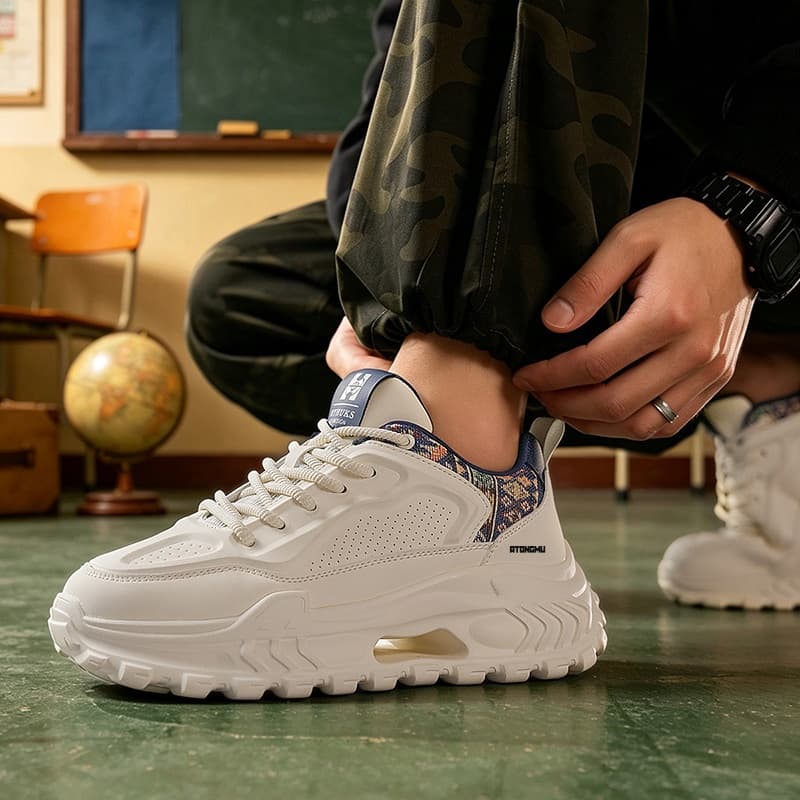 Кроссовки ATONGMU Синтетическая кожа Износостойкий Lightweight Breathable Водонепроницаемый Лоу-топы Модный Массивные кроссовки - изображение 6