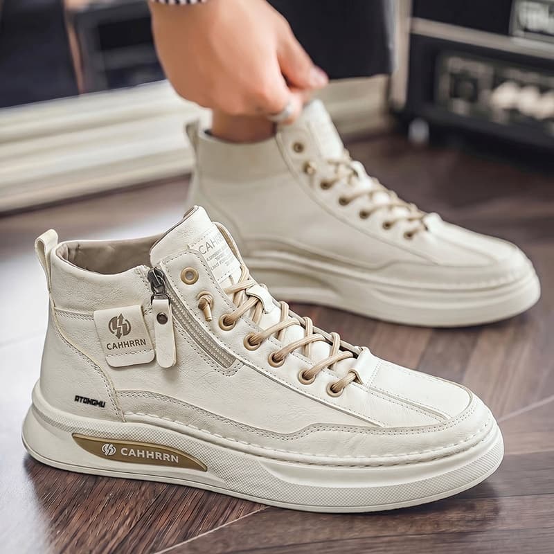 Кроссовки ATONGMU Кожа Увеличение роста Износостойкий Lightweight Breathable Антискользящий Хай-топы - изображение 5