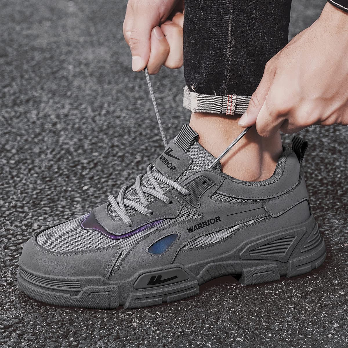 Кроссовки Warrior Амортизация Устойчивый к истиранию Дышащий Низкий Топ Casual Мужской - изображение 8
