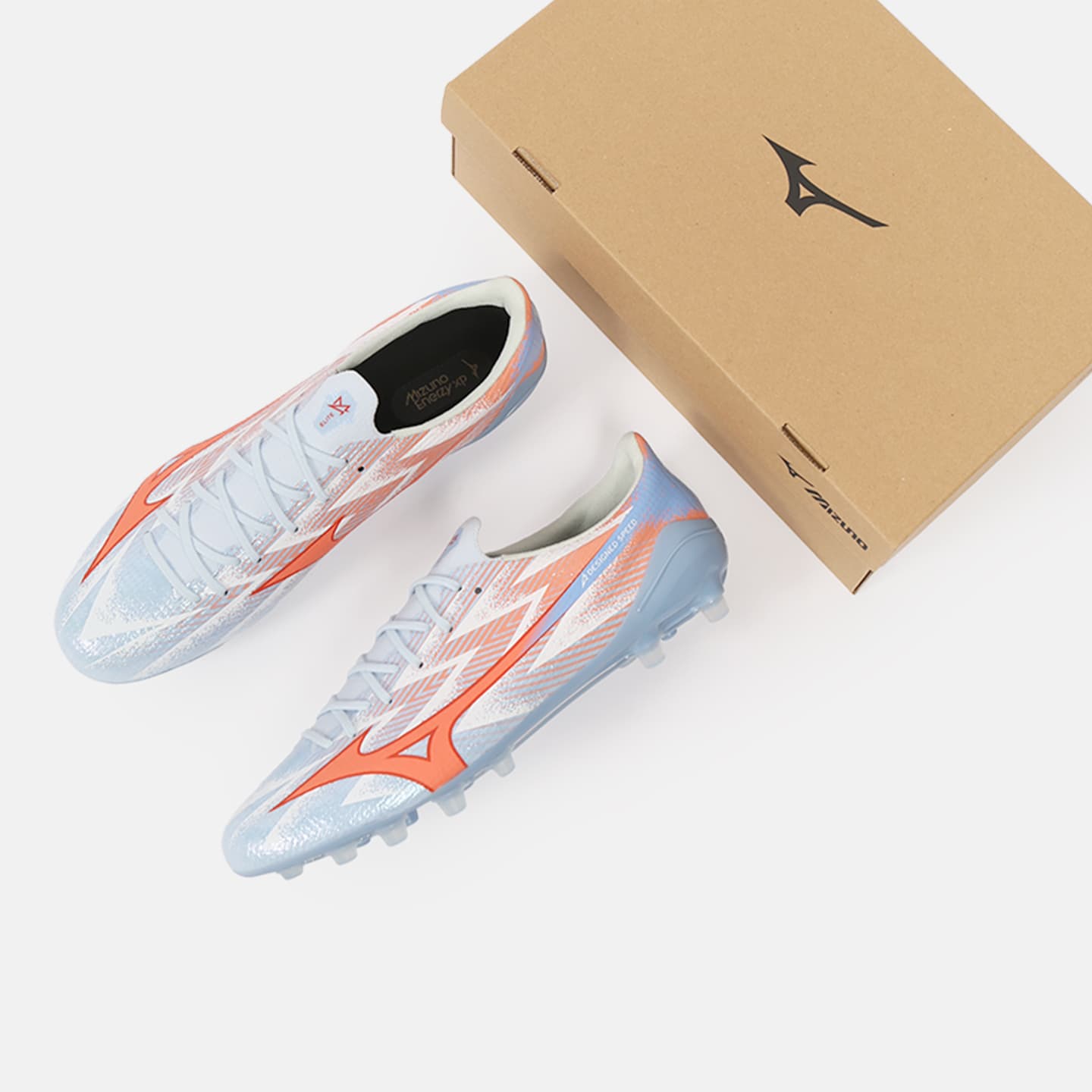 Кроссовки для футбола Mizuno Α III Футбольные бутсы Низкий Топ Серый Синий Оранжевый Белый Унисекс - изображение 4