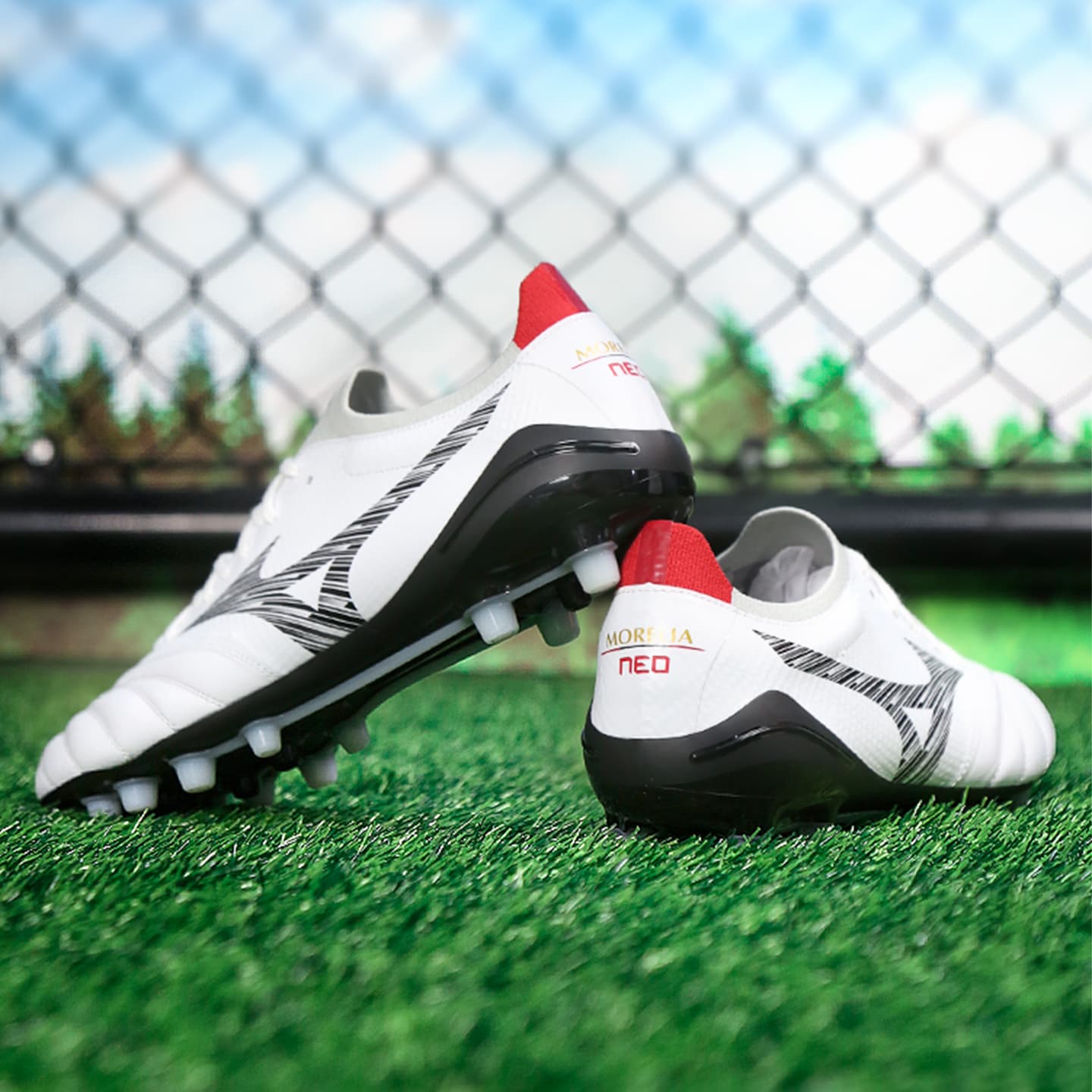 Кроссовки для футбола Mizuno MORELIA NEO V β Футбольные бутсы Low Топ Белый черный Унисекс - изображение 4